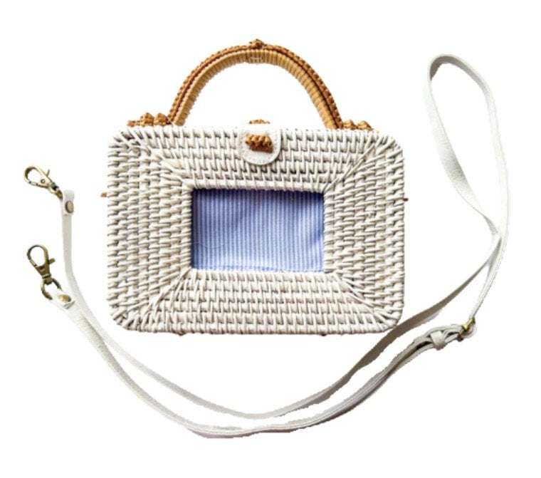 Wicker Bag - Rectangle White