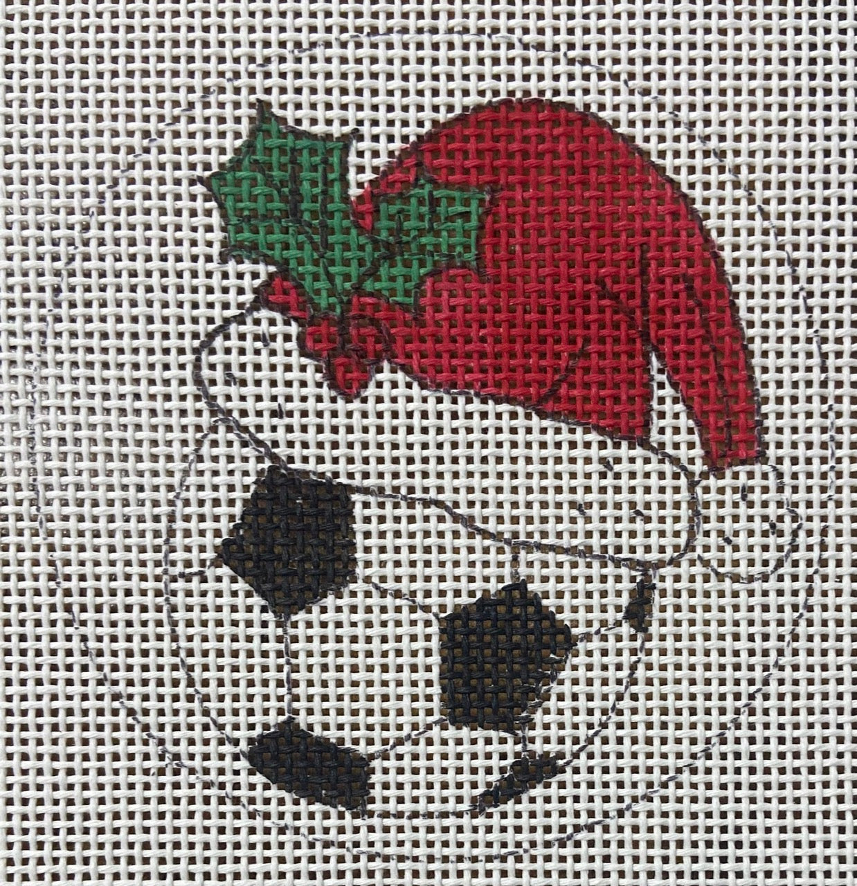 Soccer Ball with Santa hat