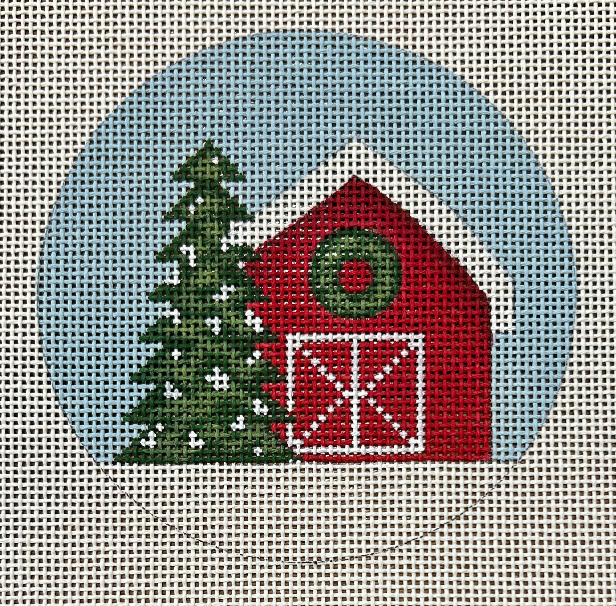 Barn with Wreath