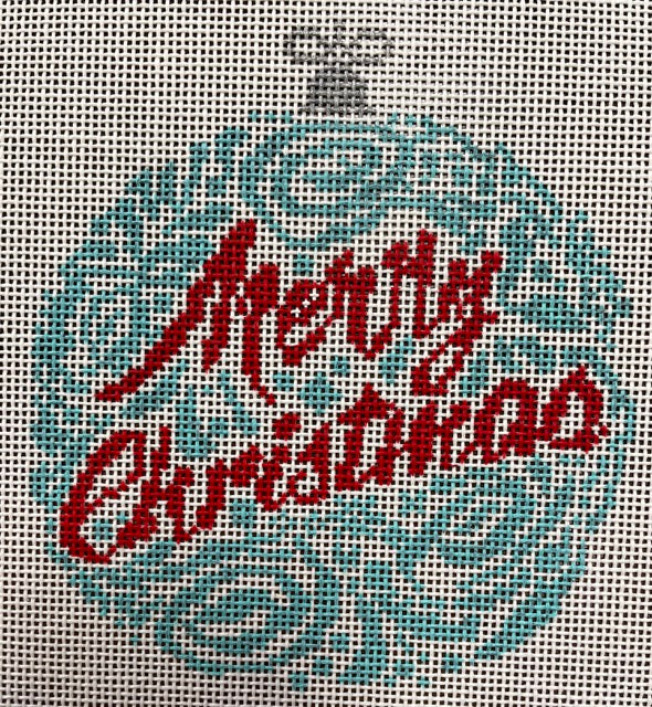 Merry Christmas Ornament Blue