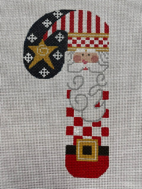 Patriotic Santa Candy Cane