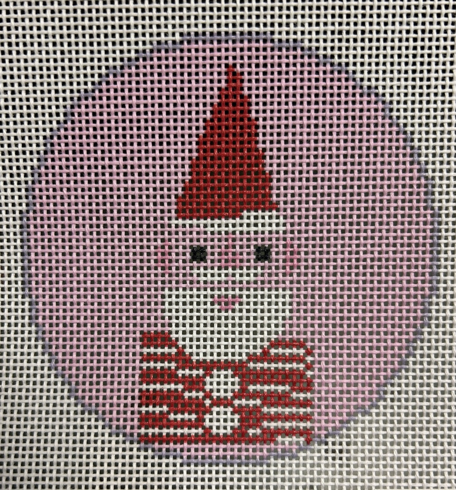 Pink Santa Ornament