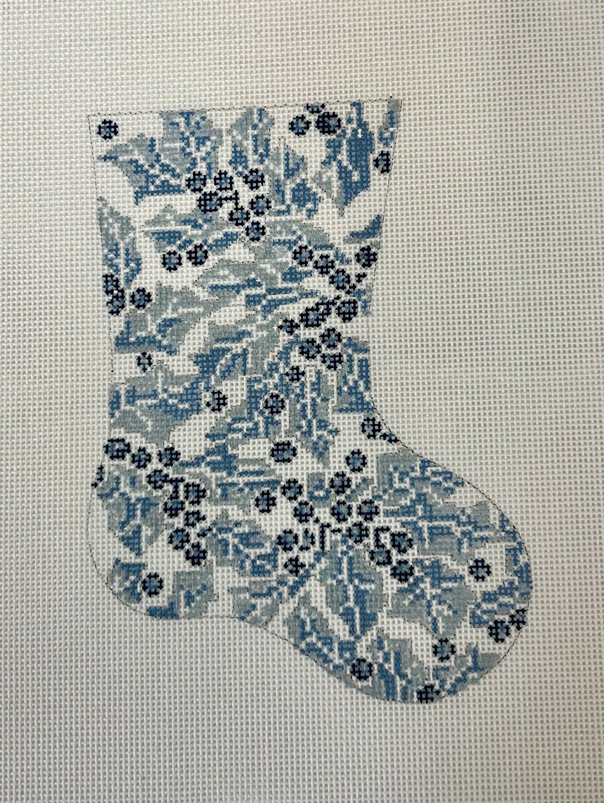 Blue & White Mini Stocking