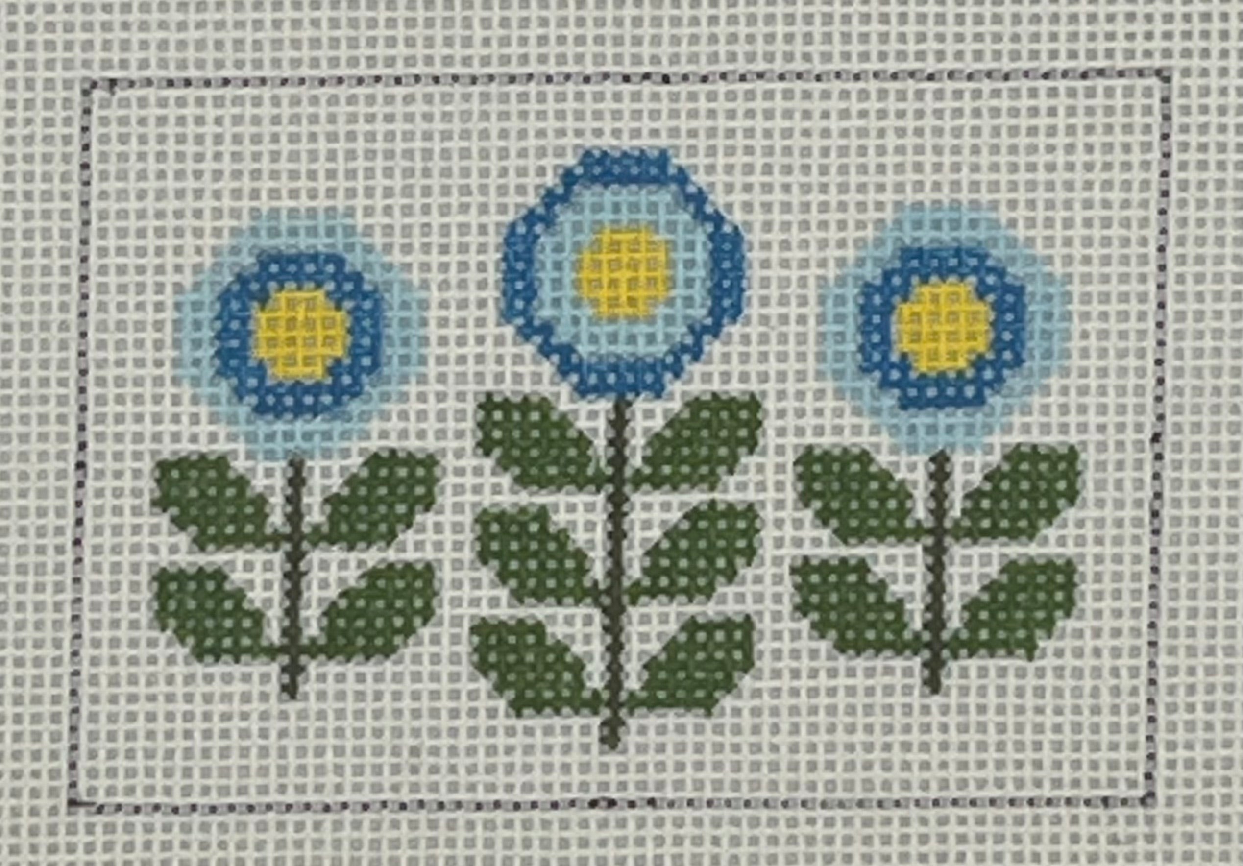 Three Blooms - Blue