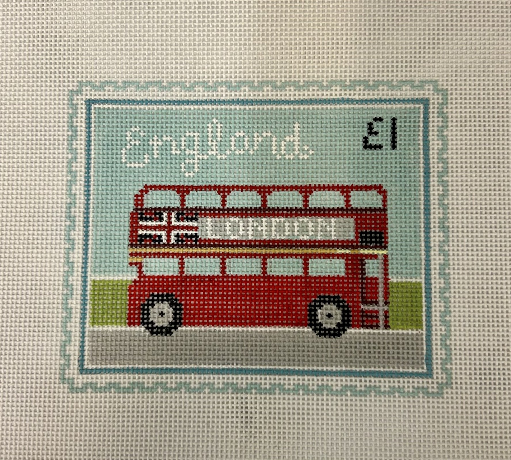 Double Decker Bus Stamp