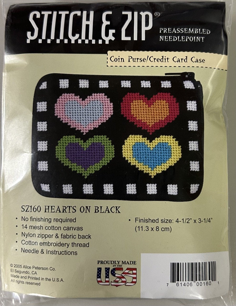 Stitch & Zip Coin Purse - Hearts