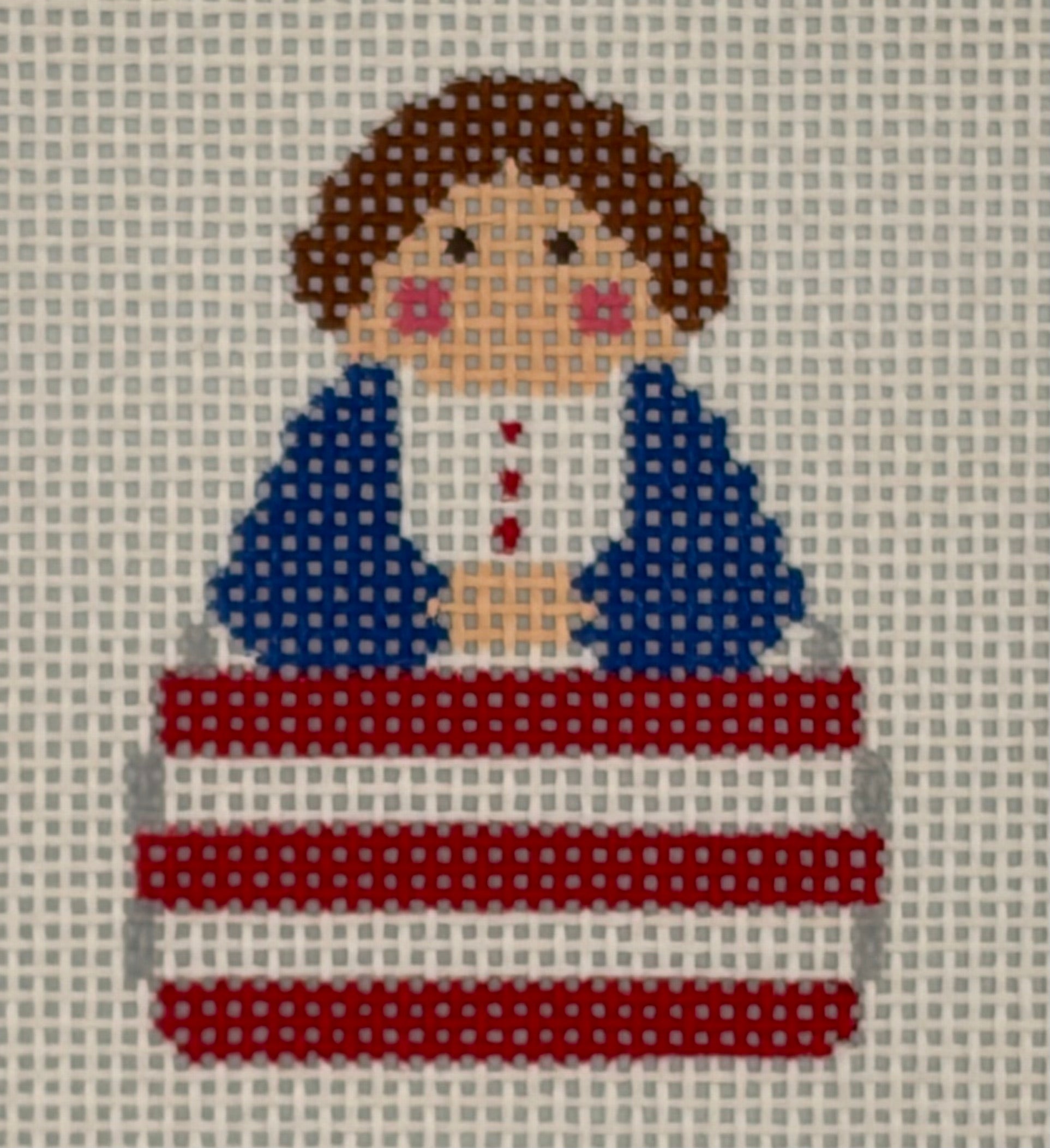 Red White Stripe with Blue Angel