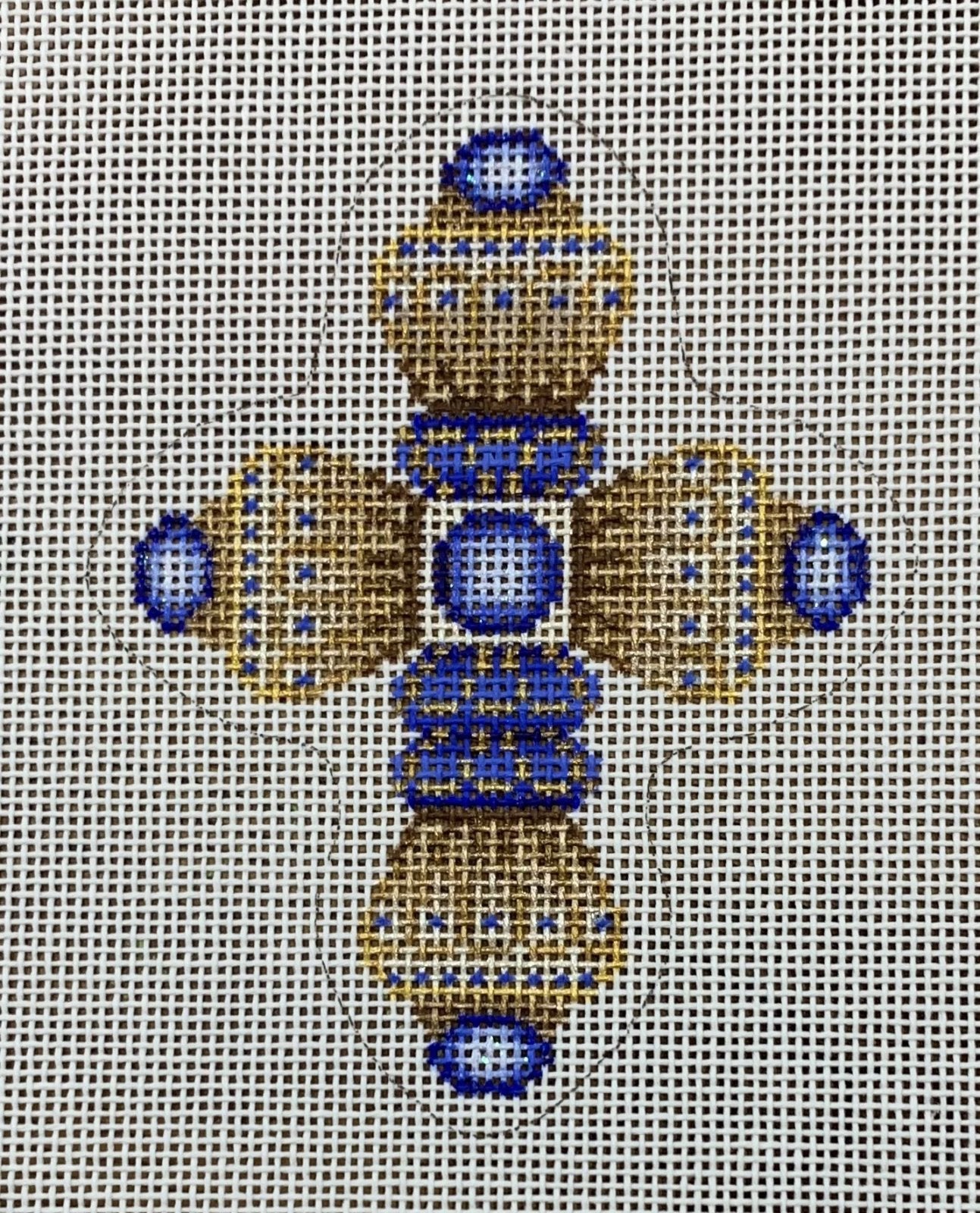 Cross - Gold & Blue