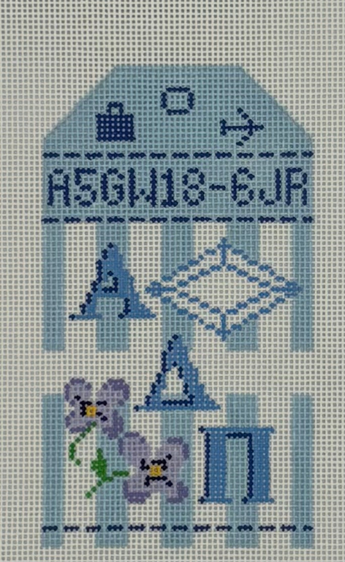 Greek Retro Travel Tag - Alpha Delta Pi