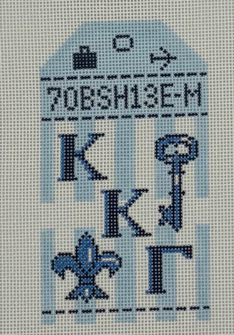 Greek Retro Travel Tag - Kappa kappa Gamma