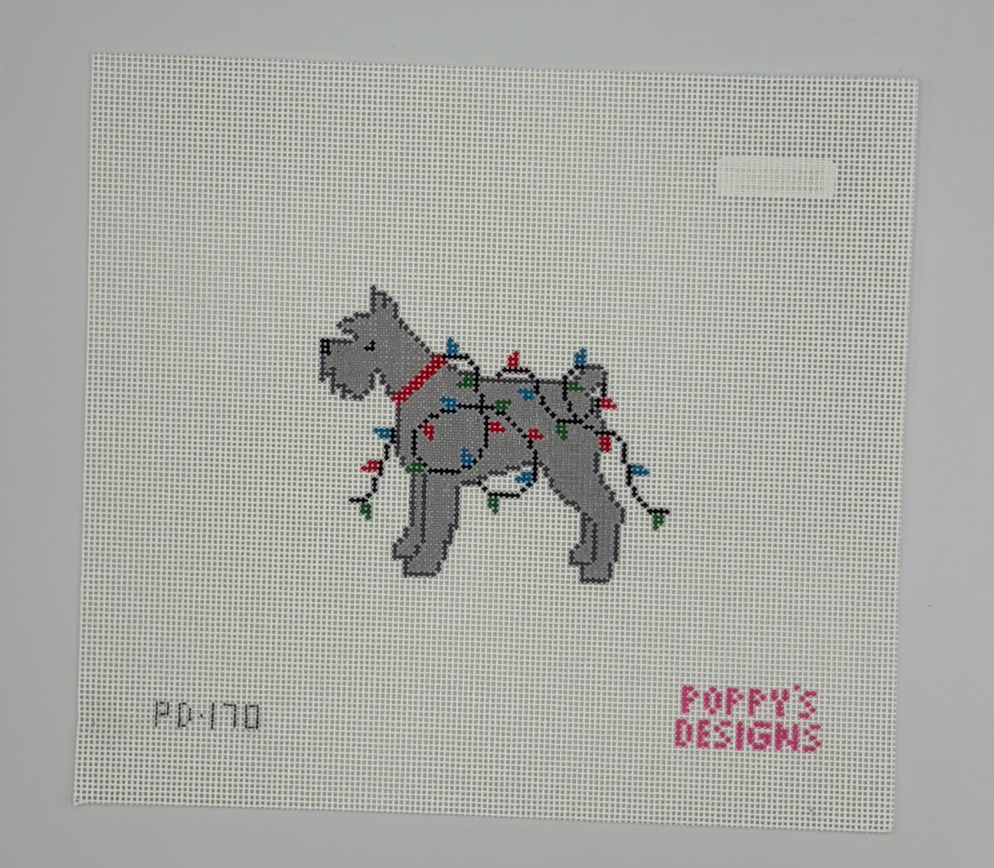 Christmas Lights - Schnauzer