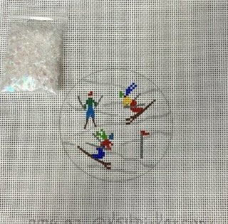 Snow Globe Skiers on Slopes