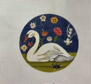Floral Swan Ornament