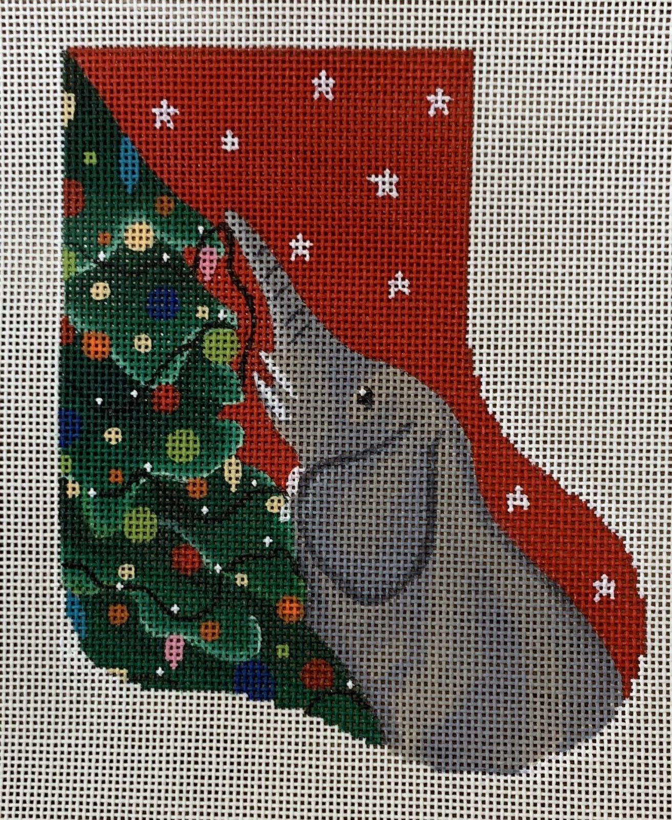 Elephant Decorating Christmas Tree