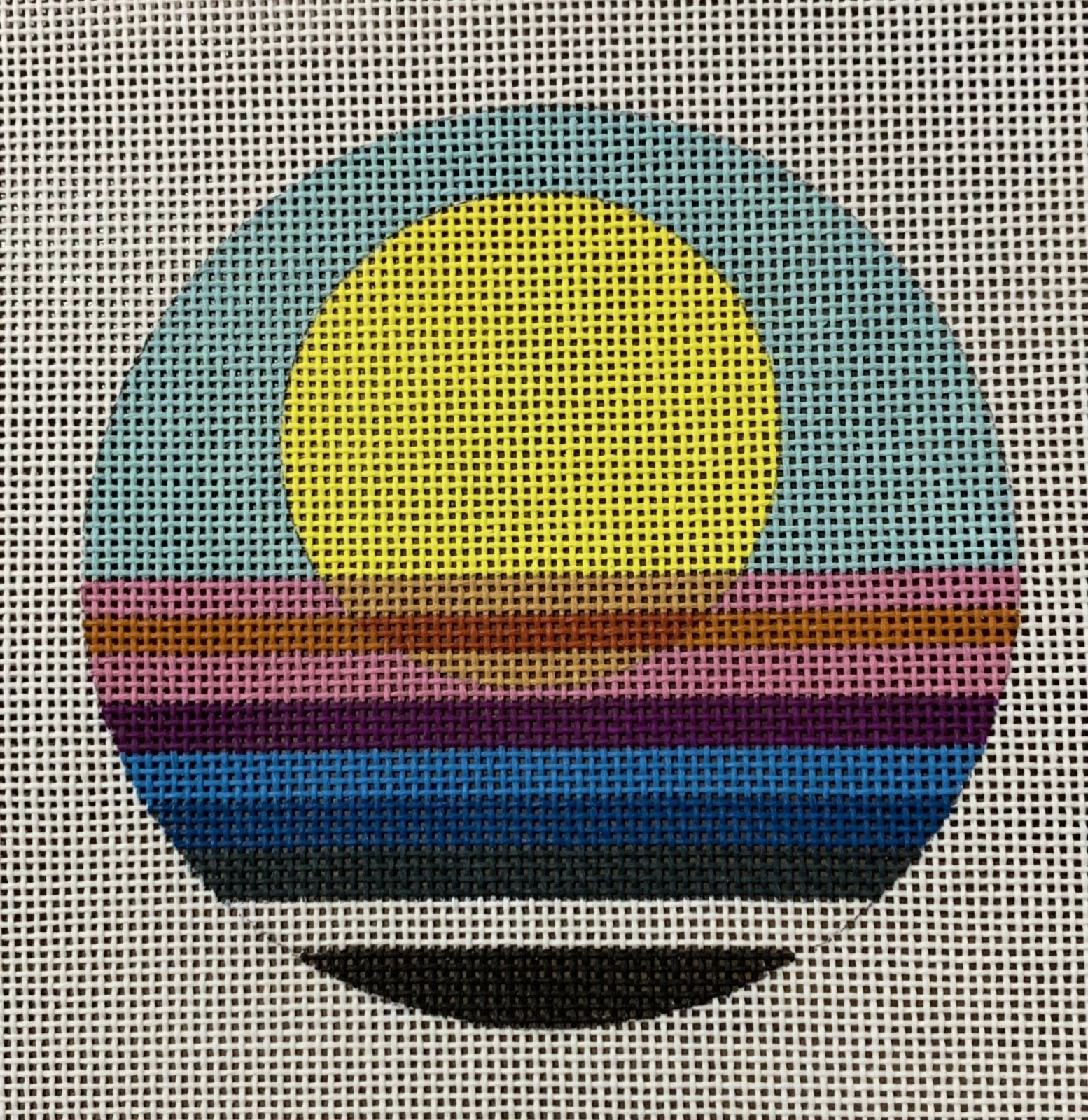 Abstract Sunset Round