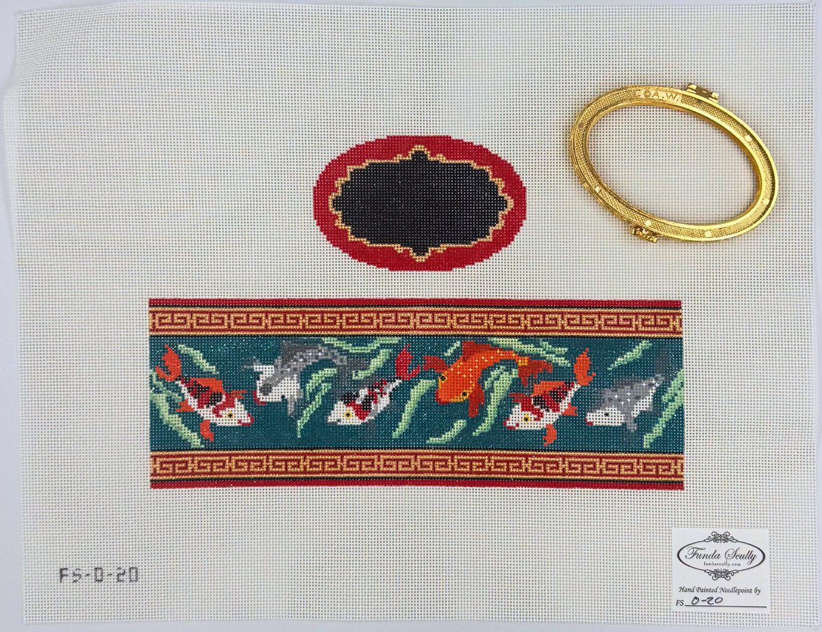 Koi Fish Oval Hinged Box