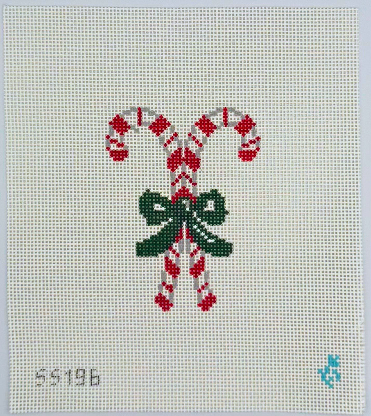 Candy Canes with Green Bow