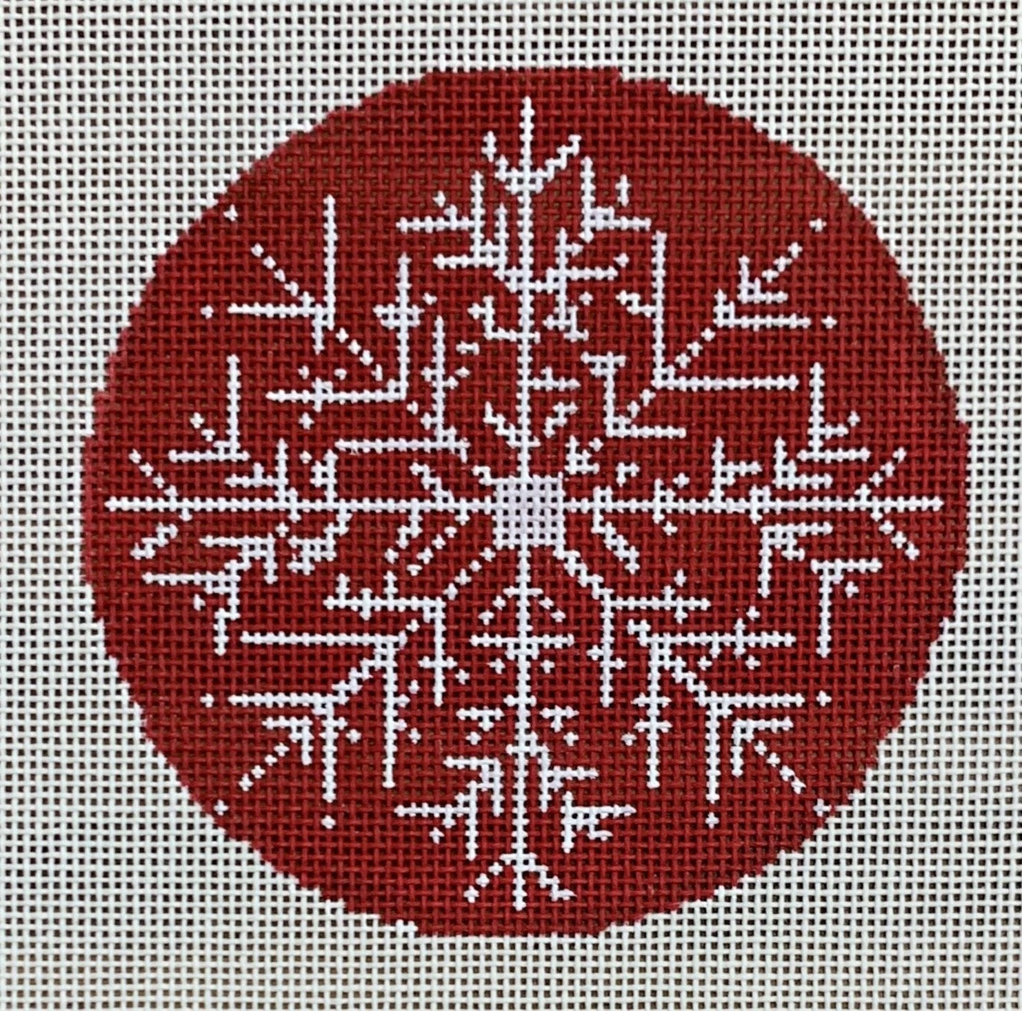 Snowflake on Red