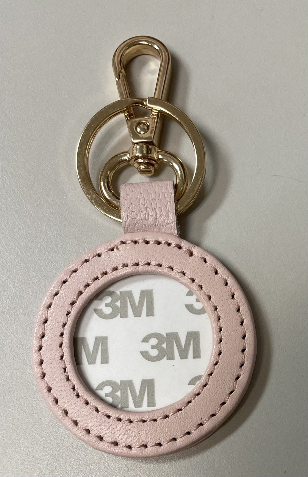 Leather Key Fob - Light Pink