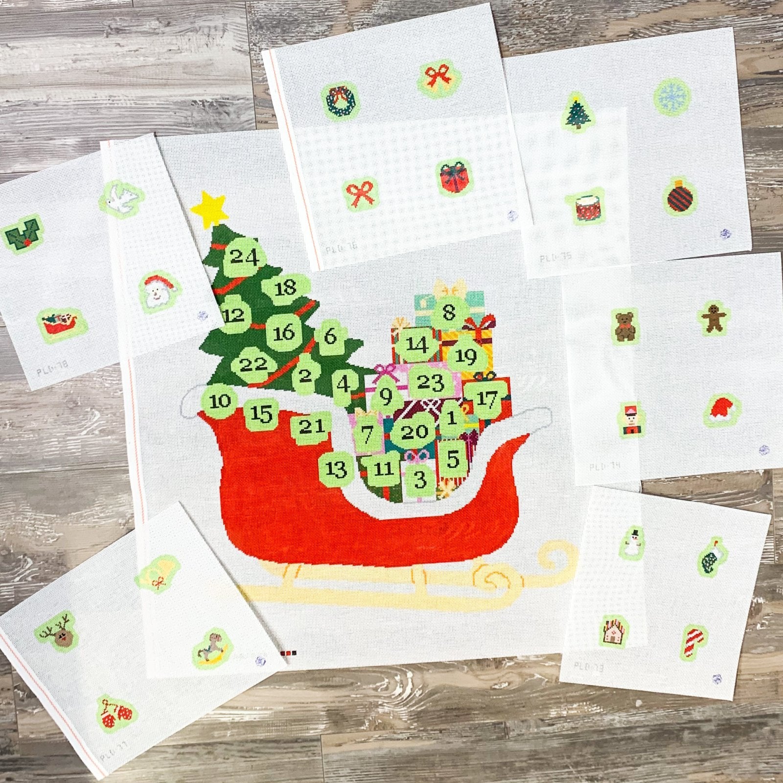 Advent Sleigh with Icons