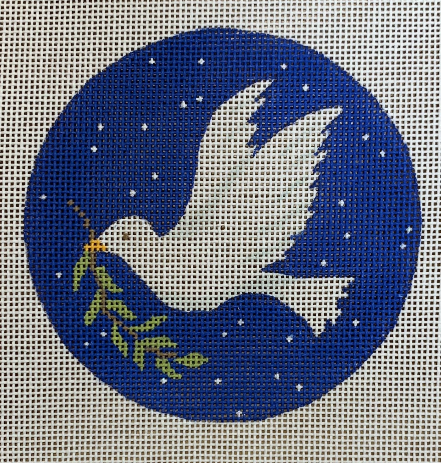 Dove w/ Olive Branch on Starry Night