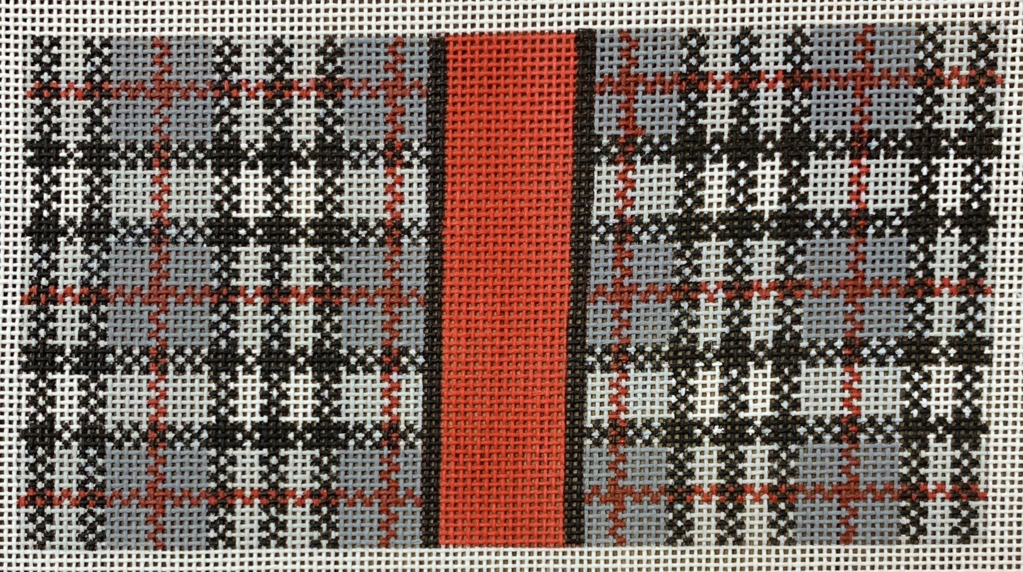 Grey & Black Plaid Insert 6x3