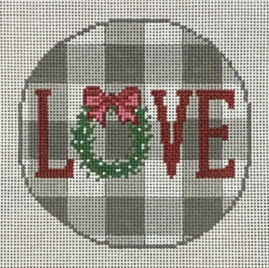 Love on Gingham Grey