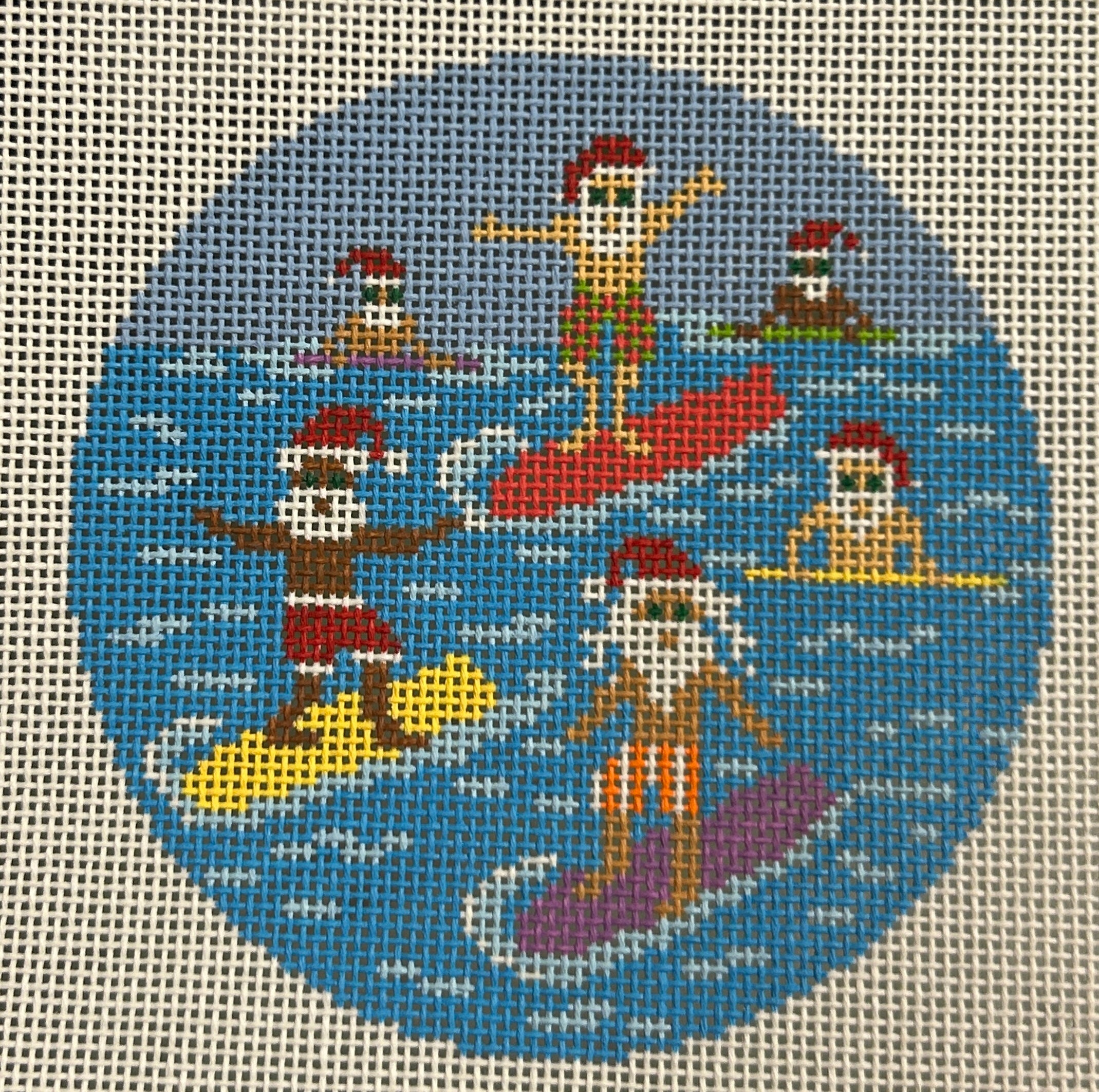 Six Surfing Santas