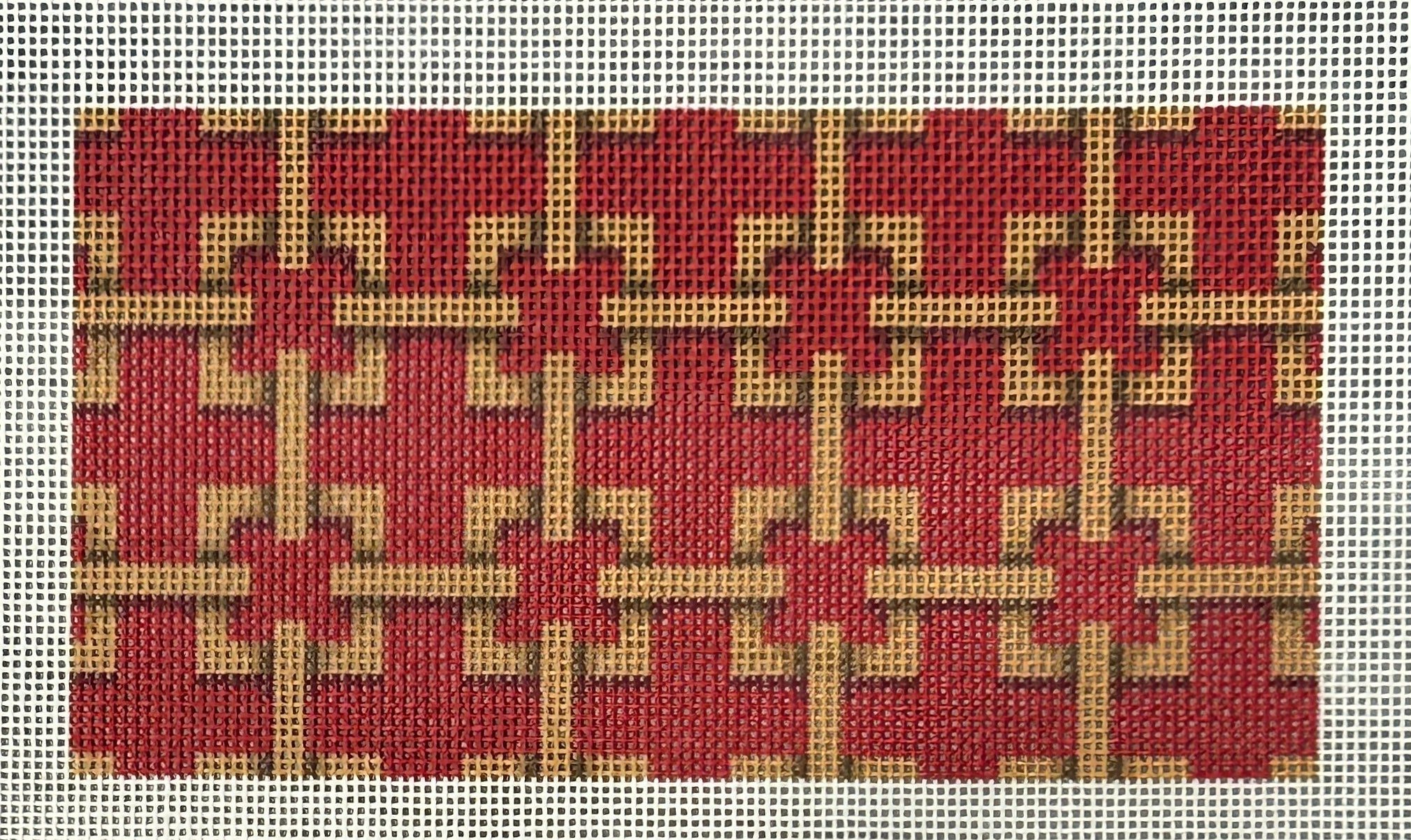 Red/Camel interlocking Squares