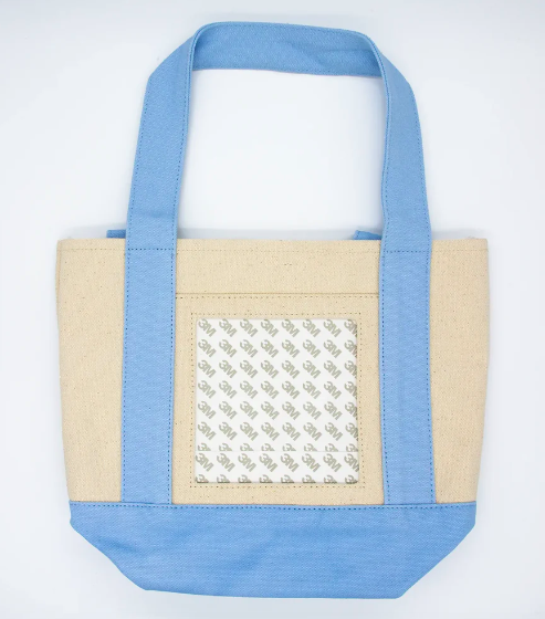 Mini Canvas Tote Bag - Light Blue