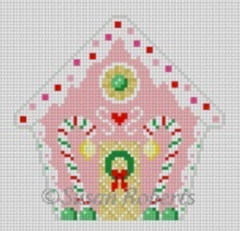 Pink Gingerbread House Ornament