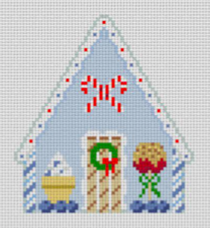 Blueberry Gingerbread House Ornament