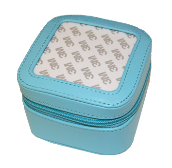 Leather Jewelry Case - Aqua