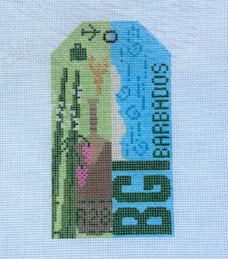 Barbados Retro Travel Tag