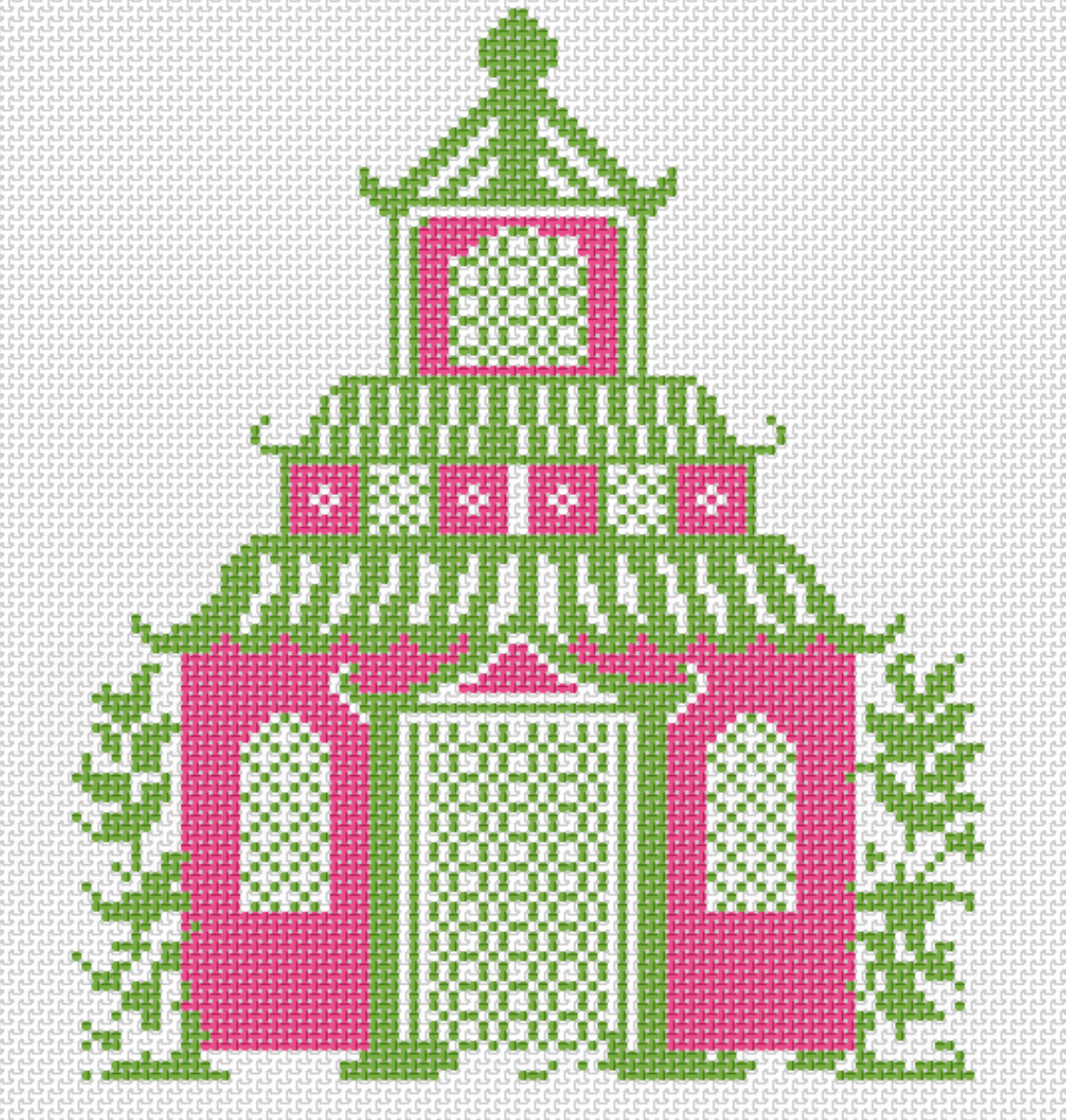 Pagoda Green and Pink