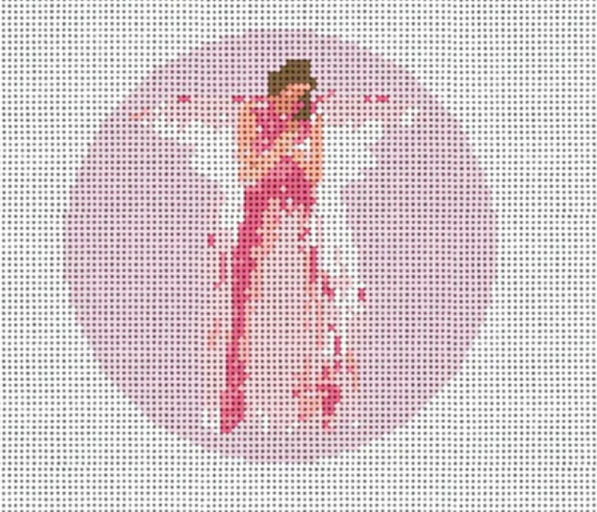 Watercolor Angel Round - Pink