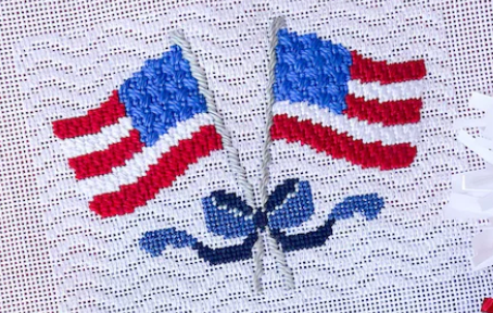 American Flag with Bow