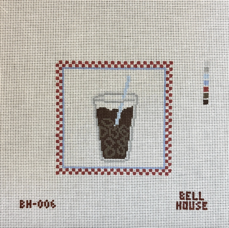 Soda in Square Check Border