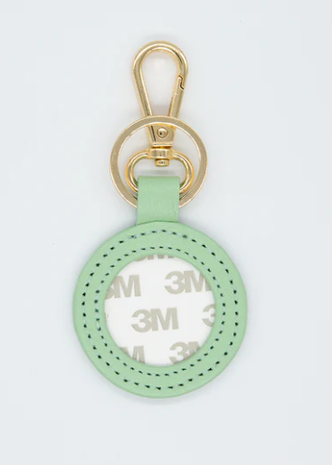 Leather Key Fob - Smokey Green
