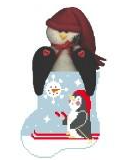 Skier Penguin with Penguin Mini Sock