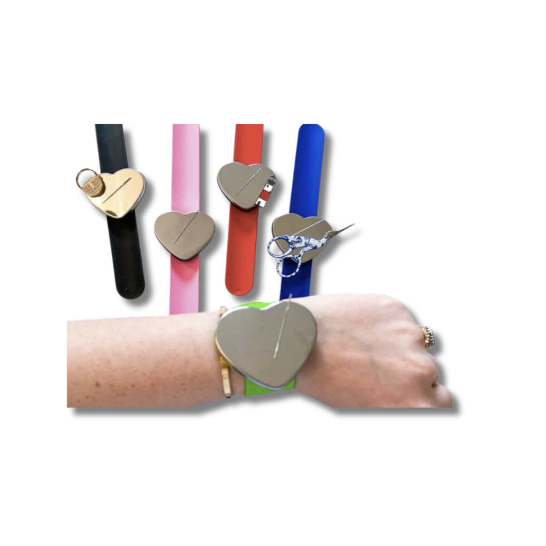 Magnetic Heart Slap Bracelet Yellow