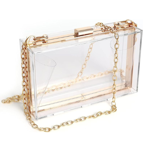 Acrylic Clutch - Gold