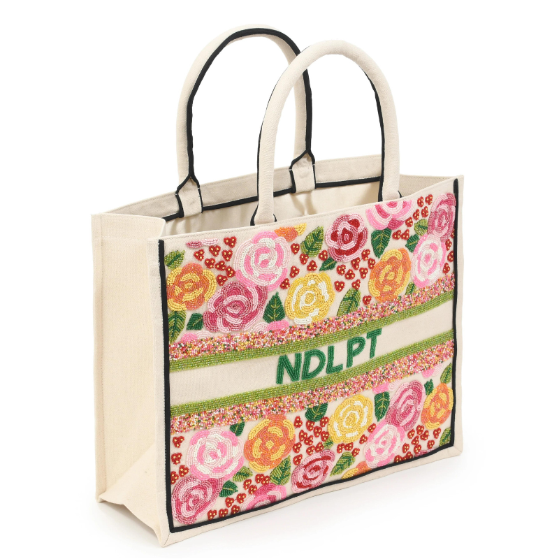 Beaded Tote - Printemps