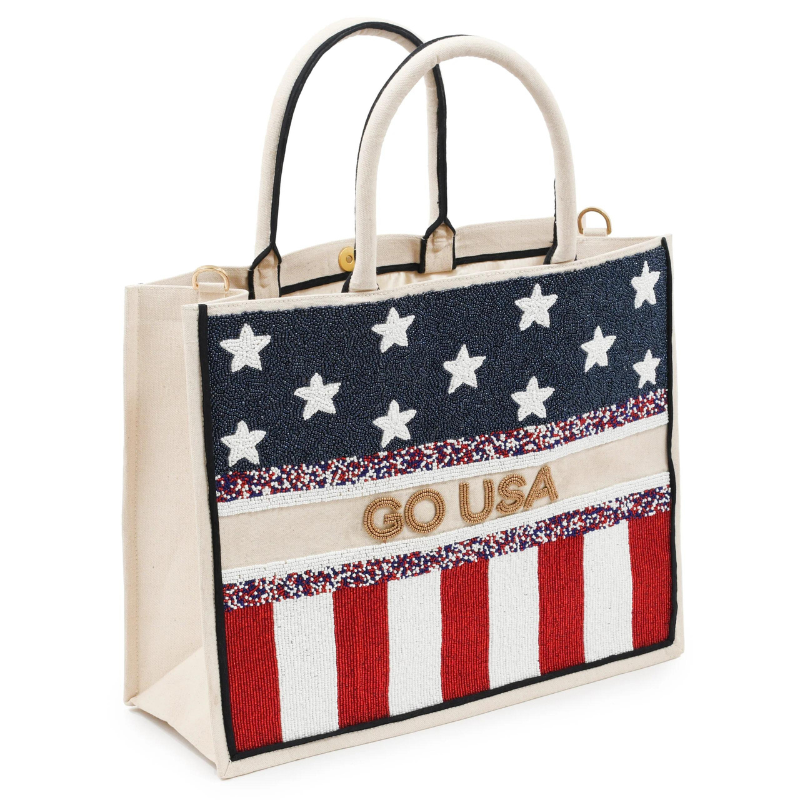 Beaded Tote - Stars and Stripes