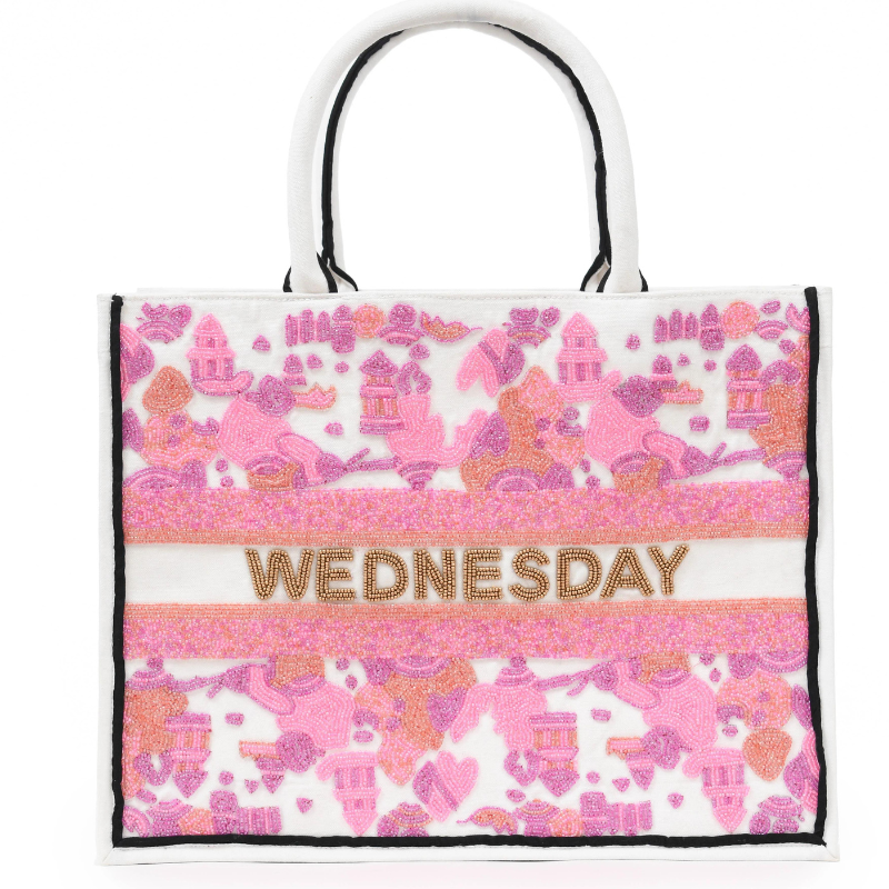 Beaded Tote - Garden Party Pink