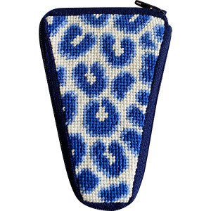 Stitch & Zip Navy Leopard Scissor Case