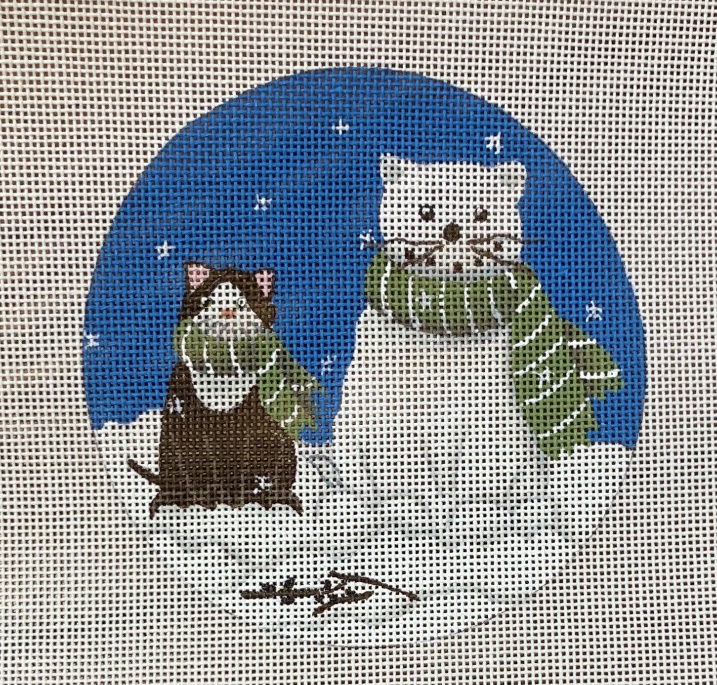 Black Cat w/ Cat Snowman
