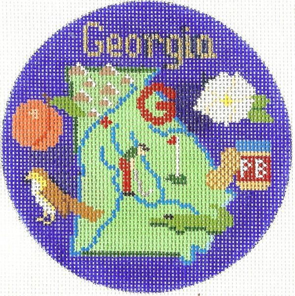 Georgia Round Ornament
