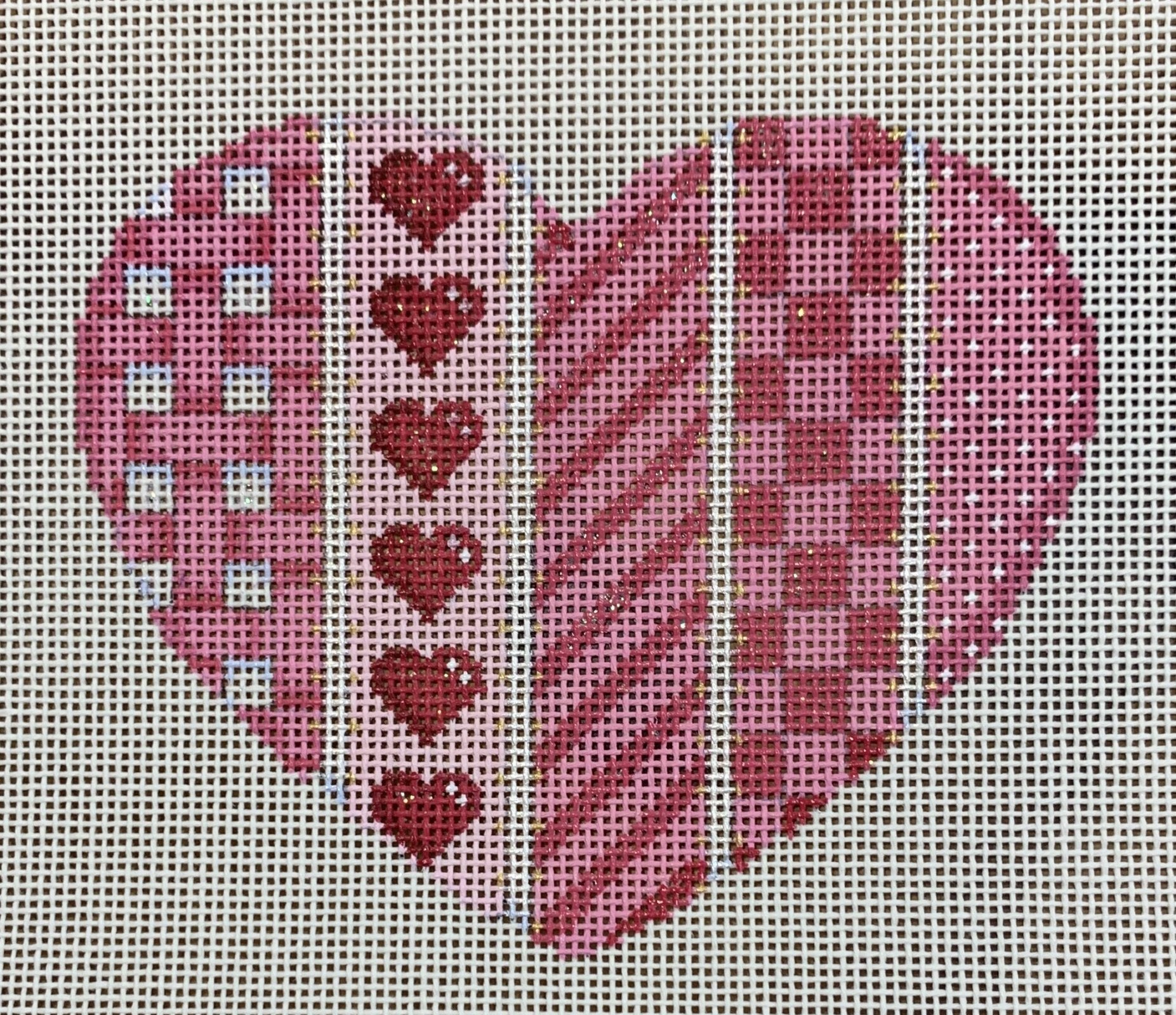 Woven/Hearts/Diag/Checks Lg. Heart