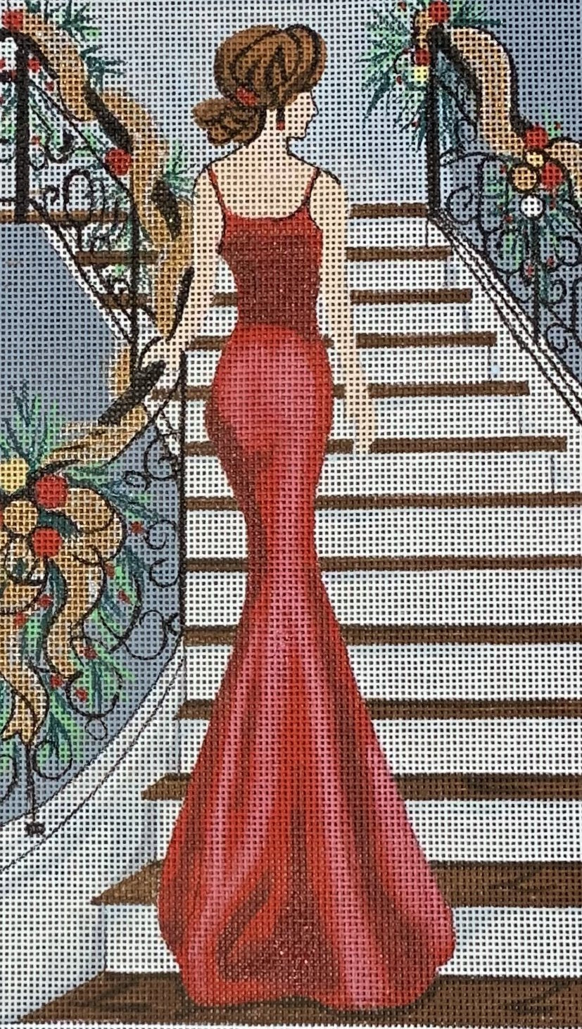 Lady in Christmas Red
